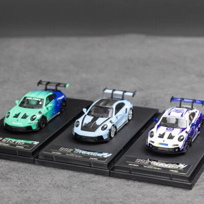 For Aurora 1:64 Scale Green 992 GT3 RS Sports Model Diecast Metal Car Collection - Image 1 of 4
