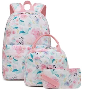 Teen Girls School Backpack Flowers Backpack for Girls Water Resistant Kids Ba... - Picture 1 of 8