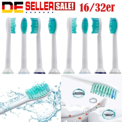 LYN 32 Stück Ersatzbürsten passend für Philips Sonicare Aufsteckbürsten DE NEU