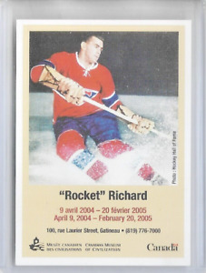 Maurice "Rocket" Richard Canadiens 2004-05 Canadian Museum of Civilization Card