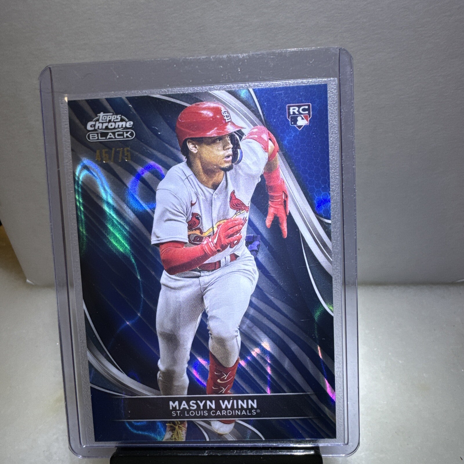 2024 Topps Chrome Black Masyn Winn Blue Lava Refractor  RC /75 #46 Cardinals🔥