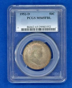 Medio dólar Franklin 1952-D graduación profesional MS65FBL (ES23) - Imagen 1 de 2