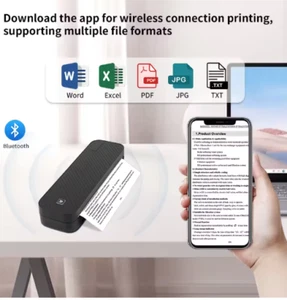 Inkless Portable A4 Thermal Bluetooth Printer - Picture 1 of 3