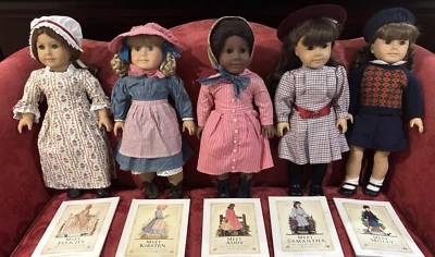American Girl PC Felicity Kirsten Addy Samantha Molly Doll Lot Full Meet w books - Image 1 of 4