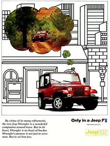 1987 Jeep Wrangler Vintage Day Dreaming Jeep Original Print Ad 8.5 x 11" - Picture 1 of 5