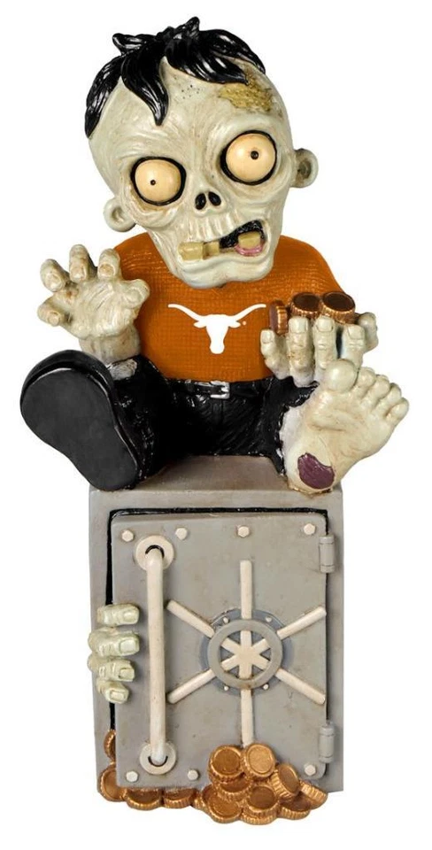 Texas Longhorns Zombie Figure Bank [NEW] NCAA Piggy Gnome Yard Lawn - Image 1 of 1