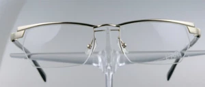 L´ART 1762 Brille Brillengestell Gold Schwarz Halbrand Damen Herren NEU - Bild 1 von 3
