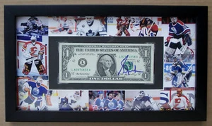 GRANT FUHR Signed Dollar Bill Framed w/ Photo Mat Display GREAT GIFT! GAI - Picture 1 of 3