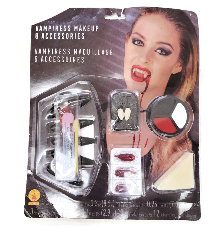 Rubie's Halloween Vampiress Markup Accessories Tooth, Blood And Nails 8+yrs — 第 1/1 张图片