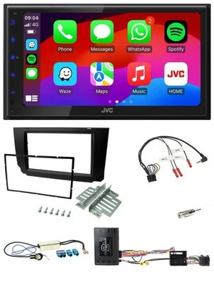 JVC Bluetooth 2DIN Lenkrad DAB USB Autoradio für Seat Ibiza 17-21 schwarz PDC - Bild 1 von 4