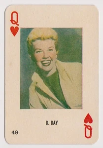 Doris Day 1959 Photo Vision Bubble Gum Playing Card Film TV Star #49 QH - Picture 1 of 2
