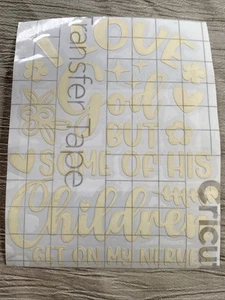 I Love God But Some Of His Children Get On My Nerves Decal Sticker, Cream Vinyl - Picture 1 of 4
