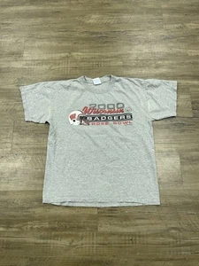 Vintage Wisconsin Badgers Rose Bowl Gray Shirt Men’s L - Picture 1 of 6