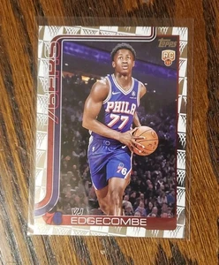 Baloncesto Topps 2025-26 #203 VJ Edgecombe RC temporada Tip Off 76ers novato - Imagen 1 de 2