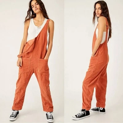 Mono Free People Bohemio Cordón Alto Grande Pequeño Pierna Ancha Otoño Años 70 Foto 1 de 4