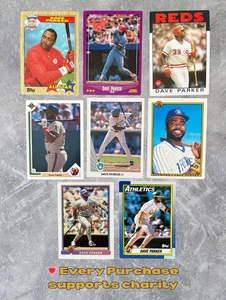Lote de 8 cartas de Dave Parker • Reds Angels A’s • 1986-91 • HOF OF • Topps/Bowman EX - Imagen 1 de 3