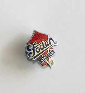 Vintage FODEN Lorry / Vehicles Trade Mark Chrome & Enamel Lapel Badge - Picture 1 of 2