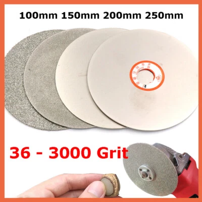 100 150mm 200mm 250mm Diamond Flat Lap Wheel Grinding Grinder Disc 36-3000 Grit - Image 1 of 4