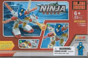 NUEVO Blok Hero Ninja Cuadrado Bloques de Construcción Intermedio 53 Piezas Juego Set - Imagen 1 de 2