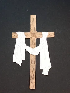 Easter Cross Holy Cloth Shroud Jesus Christ Crucifixion Standard Metal Dies - Picture 1 of 3
