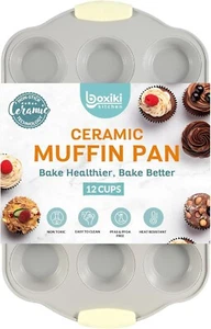 Versatile Nonstick Muffin Pan - 12 Cup Ceramic Coated for Bakers of All Levels - Picture 1 of 9
