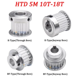 HTD 5M Timing Belt Pulley BF/K-Type 10T-18T Bore 5-15mm For 15/20mm Timing Belt - Picture 1 of 25