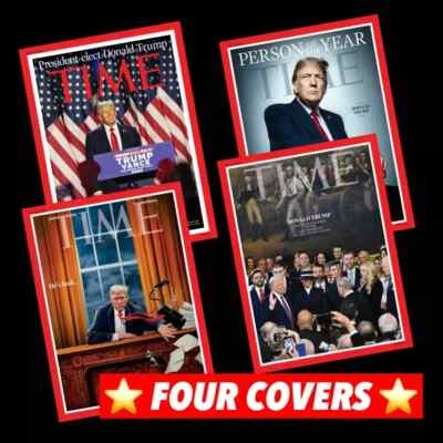 ⭐️2024 TIME TRUMP 4 MAGAZINES INAUGRATION PERSON OF THE YEAR HE'S BACK presale🔥 - Image 1 of 4