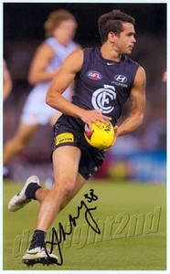 Signed Carlton Blues AFL 28 x 18cm Photo - Jeff Garlett - Proof COA - Bild 1 von 3
