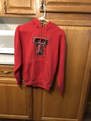 Viatran  Heavyweight Texas Tech Sweatshirt Large Pullover Hoodie Red Adult Small - Image 1 of 4