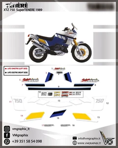 Adesivi XTZ 750 SUPERTENERE 1989 Xt 750 Z grafiche/stickers/decal super tenere - Imagen 1 de 1