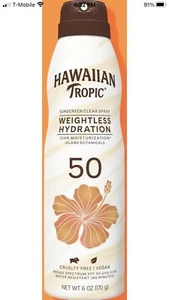 Hawaiian Tropic Silk Hydration Weightless Spray Sunscreen SPF 50 6oz - Exp 05/27 - Picture 1 of 2