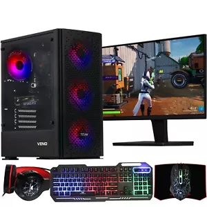 Fast Gaming PC Computer Bundle Intel Quad Core i5 16GB SSD+HDD Win 10 4GB GT730 - Picture 1 of 10