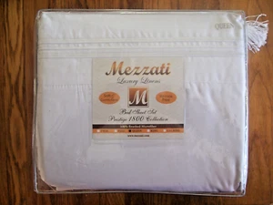 Mezzait White Queen Size Bed Sheet Set, Brushed Microfiber, In Orginial Package - Picture 1 of 2