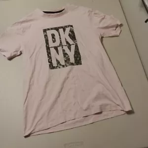 DKNY Maglietta donna PICCOLA manica corta rosa s argento - Foto 1 di 2