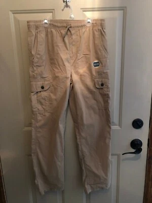 Urban Pipeline 卡其色男孩工装裤 L-14 易于护理,许多口袋 ~ 美国免运费 — 第 1/4 张图片