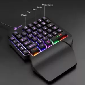USB Single Hand Keyboard Mini Gaming Mechanical Keyboard Desktop PC - Picture 1 of 9