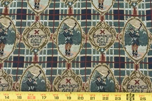 Por 1/2 yarda, 54" ancho, tapiz temático de golf, cojines/carteras/colgantes de pared, etc., E165 - Imagen 1 de 6
