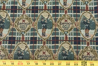 By 1/2 Yd, 54" Wd, Golf-Theme Tapestry, Cushions/Purses/Wall Hangings, etc.,E165 - Image 1 of 4