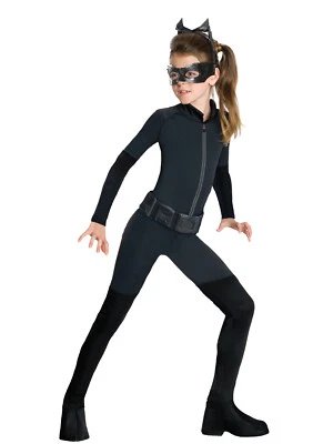 Dc Comics Catwoman Girls Dress Up Halloween Party Costume Outfit Jumpsuit - image 1 of 4