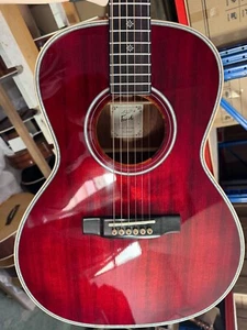 Wine Red Fivcil Mini 38 Inch Parlor Acoustic Guitar - Picture 1 of 5