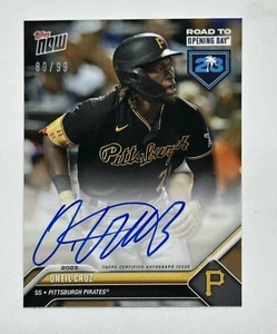 2023 Topps Now Camino al Día Inaugural Oneil Cruz Auto On-Card/99 Pitt Pirates  - Imagen 1 de 2
