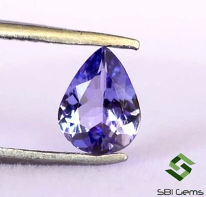 0,28 Karat zertifizierter natürlicher Tansanitbirnenschnitt 5x4 mm glänzend lockerer Edelstein - Bild 1 von 5