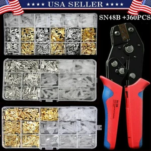 900/720Pcs Male & Female Quick Splice Spade Wire Crimp Connectors Terminals Kits - Picture 1 of 58