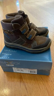 USED GEOX J OVERLAND B ABX BOYS  BOOTS SIZE 3.5 US / EU 35 Color Brown - Image 1 of 4