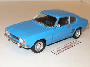 WELLY 1969 FORD CAPRI XLR 1600 GT 1:24 HELLBLAU NEU KOSTENLOSER VERSAND IN DIE USA - Bild 1 von 5