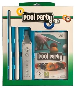 Jeu Wii Pool Party Box / Canne Billard Pack Pour Nintendo Wii Jouable sur Wii U