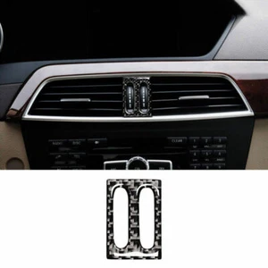 Fit For Benz 2011-2014 C-Class Real Carbon Fiber Control Air Outlet Pulley Frame - Picture 1 of 5