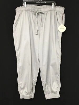 Knox Rose Womens Size 3X Silver Bliss Drawstring Elastic Cuff Jogger Pants - Image 1 of 4