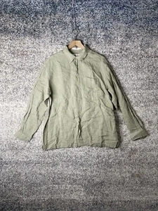 Perry Ellis Linen Blend Shirt Mens XL Green Long Sleeve Collared Casual - Picture 1 of 8