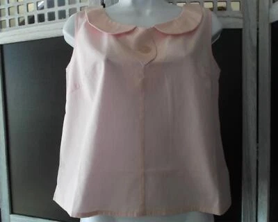 Vintage 50s Boxy Top MCM Button Back Shirt NEW 34 Cotton Japan Petite Belle VFG - Image 1 of 4